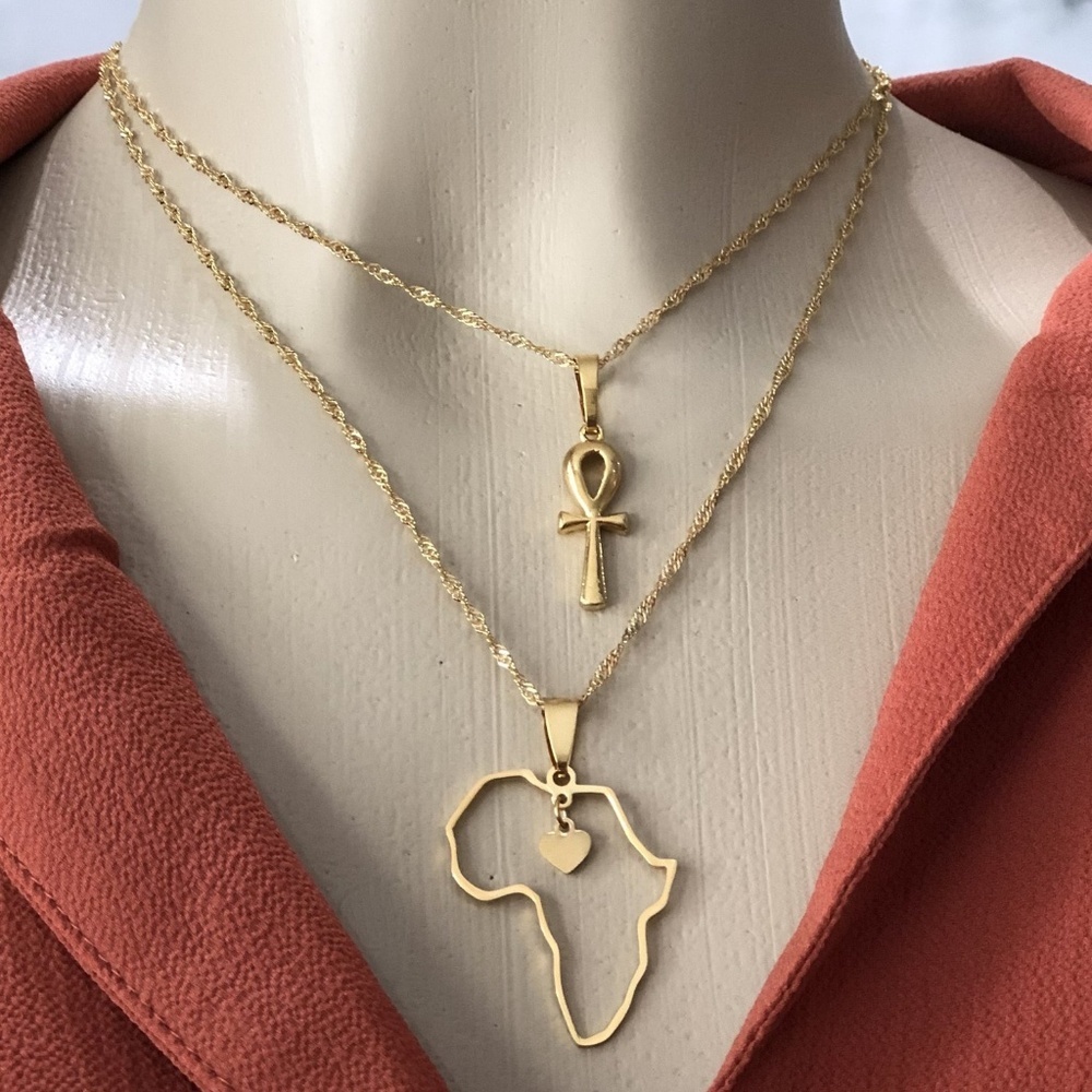 2 piece Ankh Necklace set